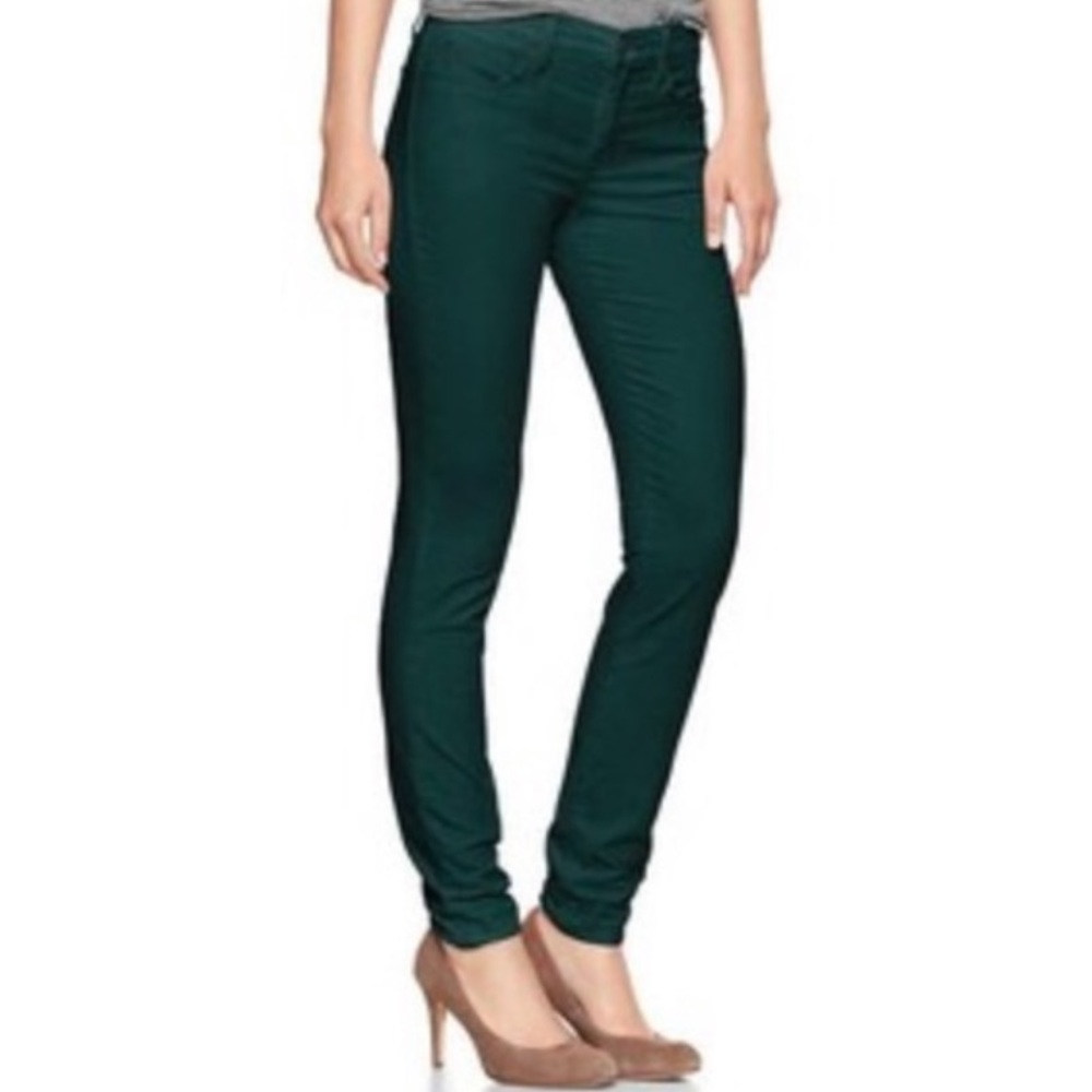 GAP 1969 Legging Jean Dark Green Cords EUC